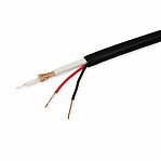 Кабель силовой КВК-П Москабель 01-4105 для видеконаблюдения 2х0.75 кв.мм, черный, длина 1 метр