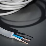 Кабель силовой NYМ Севкабель 2х1.5 кв.мм, установочный, белый, длина 1 метр