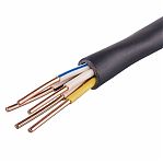 Кабель силовой ВВГ Москабель 5х6 кв.мм, установочный, черный, длина 1 метр