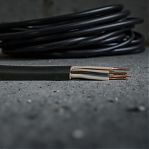 Кабель силовой ВВГ Москабель 5х6 кв.мм, установочный, черный, длина 1 метр