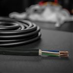 Кабель силовой ВВГнг LS Москабель 5х4 кв.мм, установочный, черный, длина 1 метр