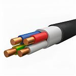 Кабель силовой ВВГнг LS Москабель 4х6 кв.мм, установочный, черный, длина 1 метр