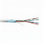 Интернет-кабель FTP 24 AWG CAT5e, 4х2х0.5 кв.мм экранированный, белый, длина 1 метр