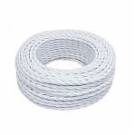 Провод витой Bironi B1-434-71-50 бытовой ПУГВнг-LS 3х1.5 кв.мм, декоративный, белый матовый, длина 1 метр