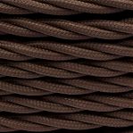 Провод витой Bironi B1-424-72-50 бытовой ПУГВнг-LS 2х1.5 кв.мм, декоративный, коричневый матовый, длина 1 метр