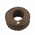 Провод витой Bironi B1-425-72-50 бытовой ПУГВнг-LS 2х2.5 кв.мм, декоративный, коричневый матовый, длина 1 метр