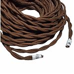 Провод витой Bironi B1-425-72-50 бытовой ПУГВнг-LS 2х2.5 кв.мм, декоративный, коричневый матовый, длина 1 метр