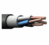 Кабель силовой ВВГ нг LS 4х2.5 кв.мм, установочный, черный, длина 1 метр