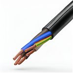 Провод силовой КГ-тп 5х1.5 кв.мм, установочный, черный, длина 1 метр