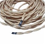 Провод витой Bironi B1-425-719-50 бытовой ПУГВнг-LS 2х2.5 кв.мм, декоративный, песочное золото, длина 1 метр