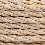 Провод витой Bironi B1-434-719-50 бытовой ПУГВнг-LS 3х1.5 кв.мм, декоративный, песочное золото, длина 1 метр