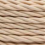 Провод витой Bironi B1-435-719-50 бытовой  ПУГВнг-LS 3х2.5 кв.мм, декоративный, песочное золото, длина 1 метр