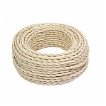 Провод витой Bironi B1-435-719-50 бытовой  ПУГВнг-LS 3х2.5 кв.мм, декоративный, песочное золото, длина 1 метр