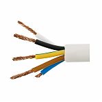 Провод силовой ПВС Москабель 5х0.75 кв.мм, установочный, белый, длина 1 метр