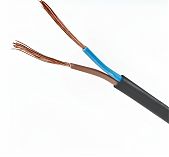 Провод силовой ШВВП  Москабель 2х0.5 кв.мм, установочный, черный, длина 1 метр