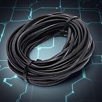 Провод силовой ККЗ ШВВП 2х0.75 кв.мм, KKZ40-00007016, ГОСТ, черный, длина 1 метр