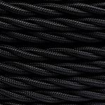 Провод витой Bironi B1-435-73, бытовой ПУГВнг-LS, 3х2.5 кв.мм, декоративный, черный матовый, длина 1 метр