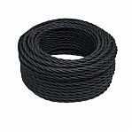 Провод витой Bironi B1-434-73, бытовой ПУГВнг-LS, 3х1.5 кв.мм, декоративный, черный матовый, длина 1 метр
