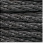 Провод витой Bironi B1-422-713 бытовой ПУГВнг-LS 2х0.75 кв.мм, декоративный, графит матовый, длина 1 метр