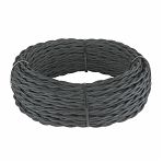 Провод витой Bironi B1-422-713 бытовой ПУГВнг-LS 2х0.75 кв.мм, декоративный, графит матовый, длина 1 метр