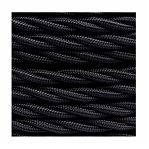 Провод витой Bironi B1-422-73 бытовой ПУГВнг-LS 2х0.75 кв.мм, декоративный, черный матовый, длина 1 метр