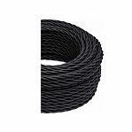Провод витой Bironi B1-425-73-20 бытовой ПУГВнг-LS, 3х2.5 кв.мм, декоративный, черный матовый, длина 20 метров
