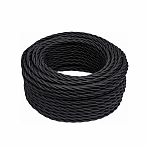 Провод витой Bironi B1-425-73-20 бытовой ПУГВнг-LS, 3х2.5 кв.мм, декоративный, черный матовый, длина 20 метров