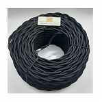 Провод витой Bironi B1-425-73-20 бытовой ПУГВнг-LS, 2х2.5 кв.мм, декоративный, черный матовый, длина 20 метров