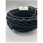 Провод витой Bironi B1-425-73-20 бытовой ПУГВнг-LS, 2х2.5 кв.мм, декоративный, черный матовый, длина 20 метров