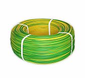 Провод силовой ПуГВ гибкий ПВ 3-10, 1х10 кв.мм, установочный, желто-зеленый, длина 3 метра
