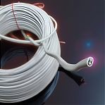 Провод силовой ПУНП/ПБПП 2х2.5 кв.мм, установочный, белый, длина  10 метров