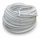 Провод силовой ПУНП/ПБПП 2х2.5 кв.мм, установочный, белый, длина 50 метров