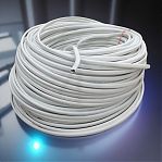 Провод силовой ПУНП/ПБПП 2х2.5 кв.мм, установочный, белый, длина  10 метров