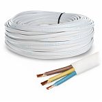 Провод силовой ПУГНП/ПБППг 3х1.5  кв.мм, установочный, белый, длина 20 метров