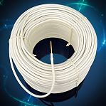 Провод РКГМ Москабель термостойкий 1х0.75 кв.мм, установочный, белый, длина 1 метр