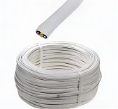 Провод силовой ПУНП/ПБПП  3х1.5 кв.мм, установочный, белый, длина 50 метров
