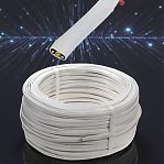 Провод силовой ПУНП/ПБПП 3х2.5 кв.мм, установочный, белый, длина 10 метров