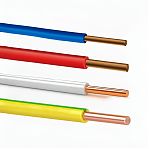 Провод силовой ПВ 1, 1х0.75 кв.мм, установочный, желтый, длина 1 метр