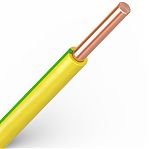 Провод силовой ПВ 1, 1х0.75 кв.мм, установочный, желтый, длина 1 метр