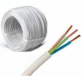 Провод силовой ПВС 3х2.5 кв.мм, установочный, белый, длина 20 метров