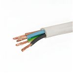 Провод силовой ПВС Москабель 4х10 кв.мм, установочный, белый, длина 1 метр