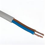 Провод силовой ПВС Москабель 2х1.5 кв.мм, установочный, белый, длина 1 метр