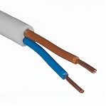 Провод силовой ПВС 2х0.75 кв.мм, установочный, белый, длина 15 м