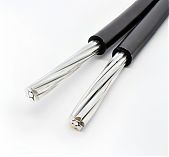 Провод силовой СИП-4  Москабель 2х16 кв.мм, установочный, черный, длина 1 метр