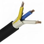 Кабель силовой ВВГнг(А)-LS 3х2.5 кв.мм, круглый N,PE-0.66 ГОСТ, установочный, черный, длина 1 метр