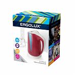 Чайник электрический Ergolux ELX-KP03-C73, пластик, красный, 2 л