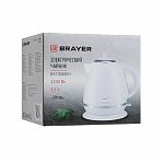 Чайник Brayer BR1008 WH, белый, 1.7 л, 2200 Вт