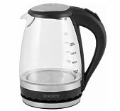 Чайник электрический Energy E-279 1.5 л, 2.2 кВт, стекло, черный