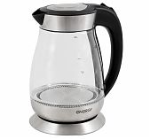Чайник электрический Energy E-282 1.7 л 2.2 кВт, стекло, серебристый
