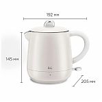 Чайник электрический BQ KT1717P 0.6 л, 1 температурный режим, 0.8 кВт, жемчужный